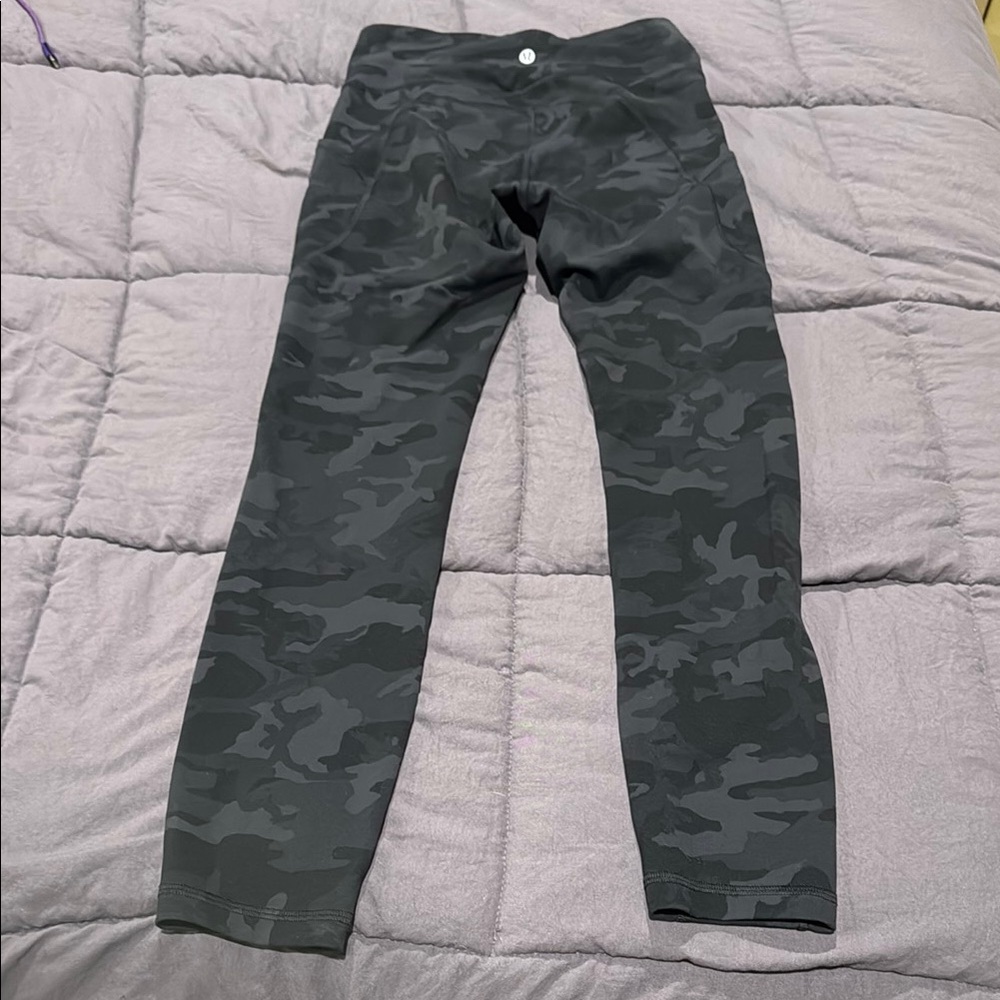 Lululemon grey camo leggings. 7/8 length